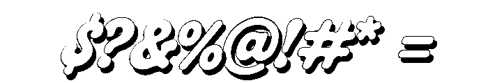 Crumbly Twinkles  RegularShadow Italic Font OTHER CHARS