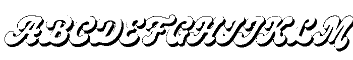 Crumbly Twinkles  RegularShadow Italic Font UPPERCASE
