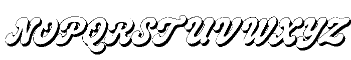 Crumbly Twinkles  RegularShadow Italic Font UPPERCASE