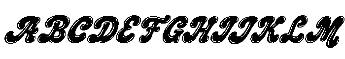 CrumblyTwinkles-BoldShineItalic Font UPPERCASE