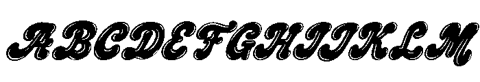 CrumblyTwinkles-HeavyShineItali Font UPPERCASE