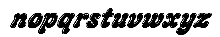 CrumblyTwinkles-HeavyShineItali Font LOWERCASE