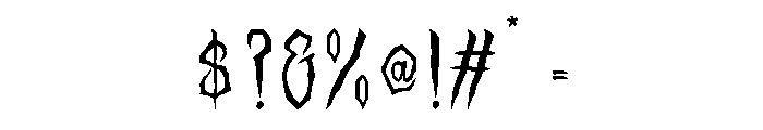 CruzzteRegular Font OTHER CHARS