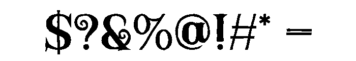 Crypt Carve Font OTHER CHARS