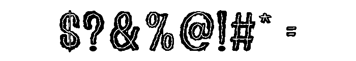 CrypticMonster-Inline Font OTHER CHARS