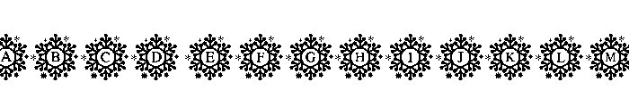 Crystal Snow Monogram Font UPPERCASE