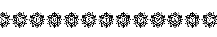 Crystal Snow Monogram Font UPPERCASE
