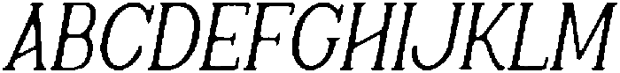 CR Junewood Italic otf (400) Font UPPERCASE
