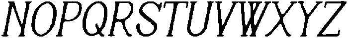 CR Junewood Italic otf (400) Font UPPERCASE