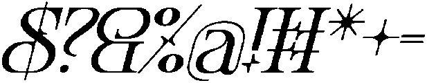 CREATES DISTANCE REGULAR ITALIC otf (400) Font OTHER CHARS