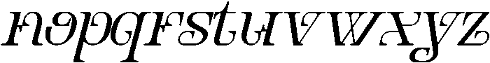 CREATES DISTANCE REGULAR ITALIC otf (400) Font LOWERCASE