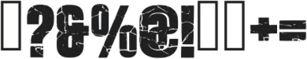 Cracked Bold Regular otf (700) Font OTHER CHARS