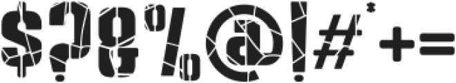 Cracked Slash otf (400) Font OTHER CHARS