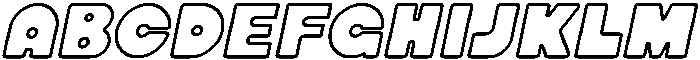 Cracker Soda Outline Italic otf (400) Font UPPERCASE