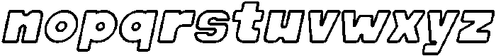 Cracker Soda Outline Italic otf (400) Font LOWERCASE