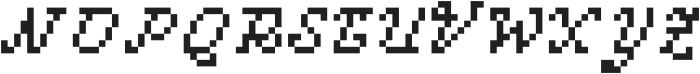 CrankyItalicByte ttf (400) Font UPPERCASE