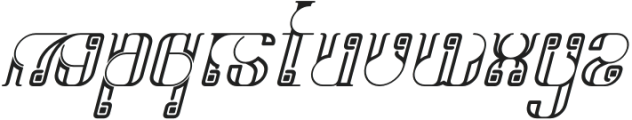 Created Endlessly Italic otf (400) Font LOWERCASE