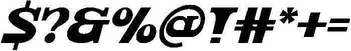 Creates Presence Italic otf (400) Font OTHER CHARS