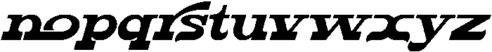 Creates Presence Italic otf (400) Font LOWERCASE