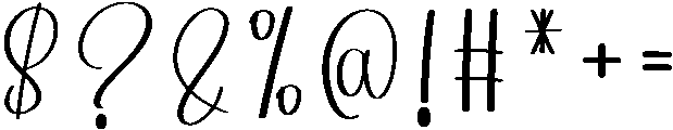 Creative Signature Regular otf (400) Font OTHER CHARS