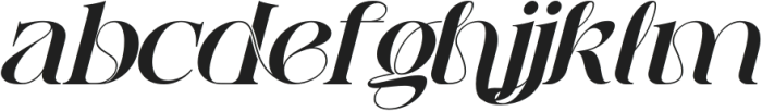 Creativity Enhances Regular Italic otf (400) Font LOWERCASE