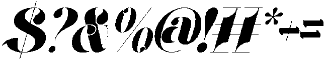 Credible Vigilance Italic otf (400) Font OTHER CHARS