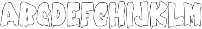 Creepy Spooky Outline otf (400) Font UPPERCASE