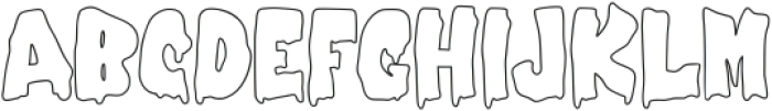 Creepy Spooky Outline otf (400) Font LOWERCASE