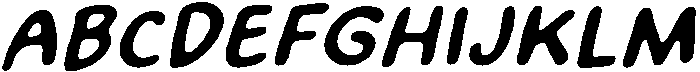 Crispy Bites Italic otf (400) Font UPPERCASE