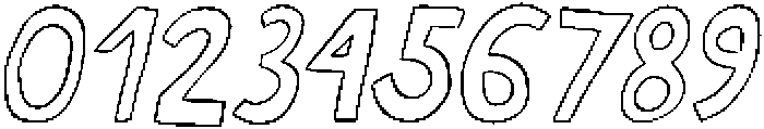 Crooked Lines Club Bold Outline Oblique otf (700) Font OTHER CHARS