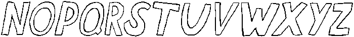 Crooked Lines Club Bold Outline Oblique otf (700) Font LOWERCASE