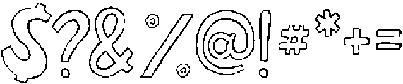 Crooked Lines Club Bold Outline otf (700) Font OTHER CHARS