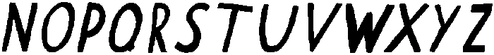 Crooked Lines Club Regular Oblique otf (400) Font LOWERCASE