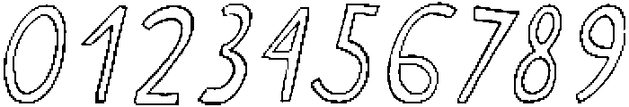 Crooked Lines Club Regular Outline Oblique otf (400) Font OTHER CHARS