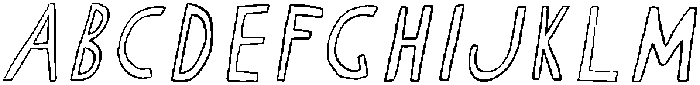 Crooked Lines Club Regular Outline Oblique otf (400) FONT