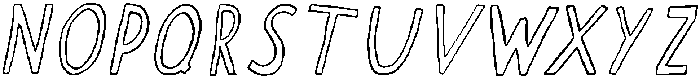 Crooked Lines Club Regular Outline Oblique otf (400) Font LOWERCASE