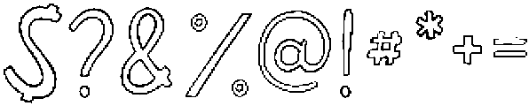 Crooked Lines Club Regular Outline otf (400) Font OTHER CHARS