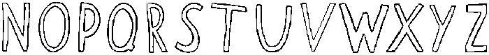Crooked Lines Club Regular Outline otf (400) Font UPPERCASE