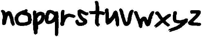 Crooked cactus Regular otf (400) Font LOWERCASE