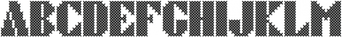 Cross Stitch Brazen ttf (400) Font UPPERCASE