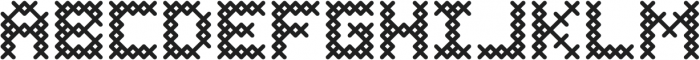 Cross Stitch Coarse ttf (400) Font UPPERCASE