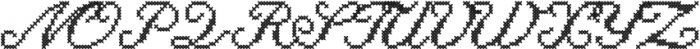 Cross Stitch Cursive ttf (400) Font UPPERCASE