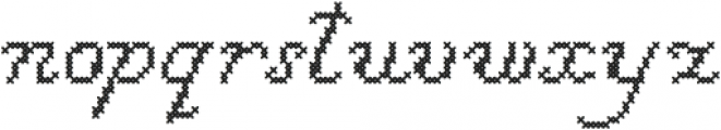 Cross Stitch Cursive ttf (400) Font LOWERCASE
