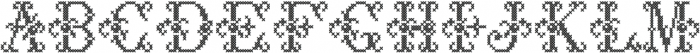 Cross Stitch Delicate ttf (400) Font UPPERCASE