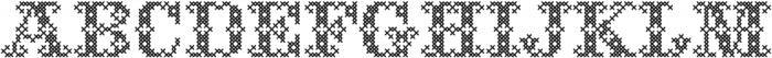 Cross Stitch Monogram ttf (400) Font UPPERCASE