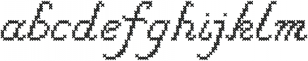 CrossStitchCursive otf (400) Font LOWERCASE