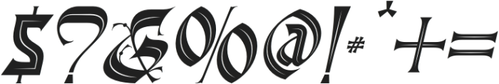 Crowen Zero Italic otf (400) Font OTHER CHARS