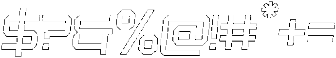 Croxed Outline Italic otf (400) Font OTHER CHARS