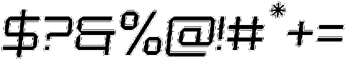 Croxed Rounded Inline Italic otf (400) Font OTHER CHARS