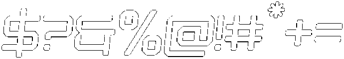 Croxed Rounded Outline Italic otf (400) Font OTHER CHARS